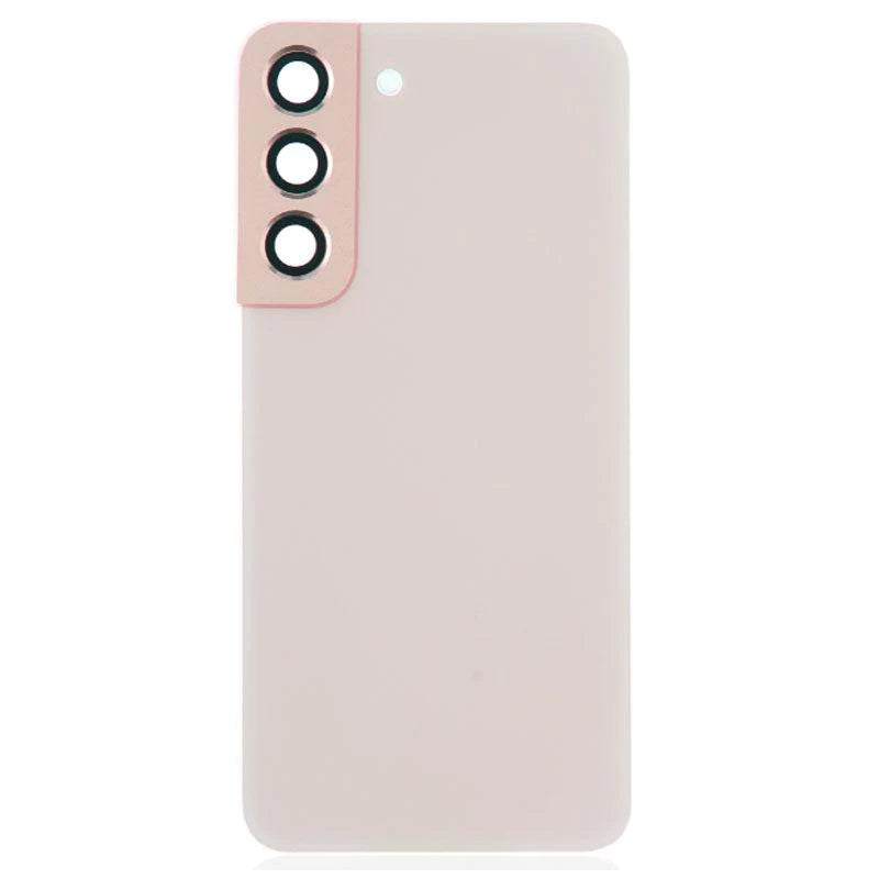 Rear Glass Battery Back Cover with Camera Lens For Samsung Galaxy S22 5G Pink Gold